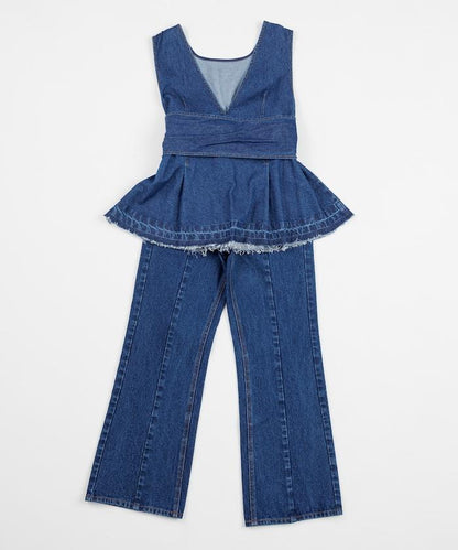 【全骨架優勝！系列】 改良風 牛仔褲＜套裝搭配適用＞