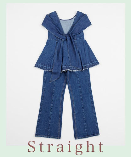 【全骨架優勝！系列】 改良風 牛仔褲＜套裝搭配適用＞