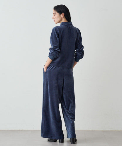 【earthy_】棉質絲絨雙拉鍊開衫