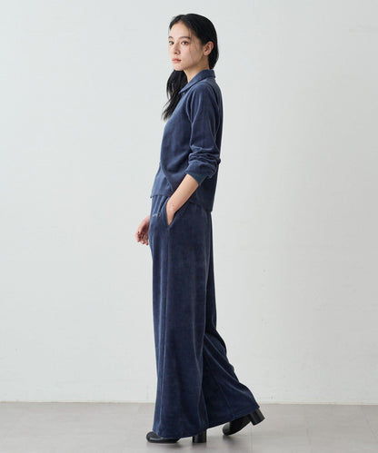 【earthy_】棉質絲絨雙拉鍊開衫