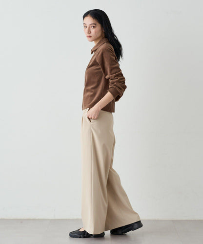 【earthy_】棉質絲絨雙拉鍊開衫