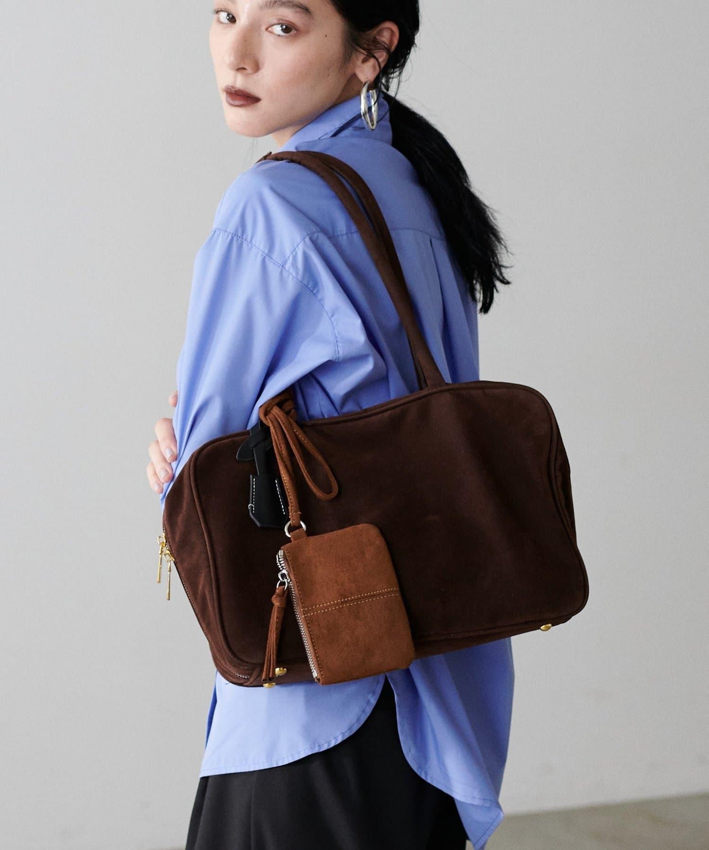 ［限定］仿麂皮迷你斜挎包