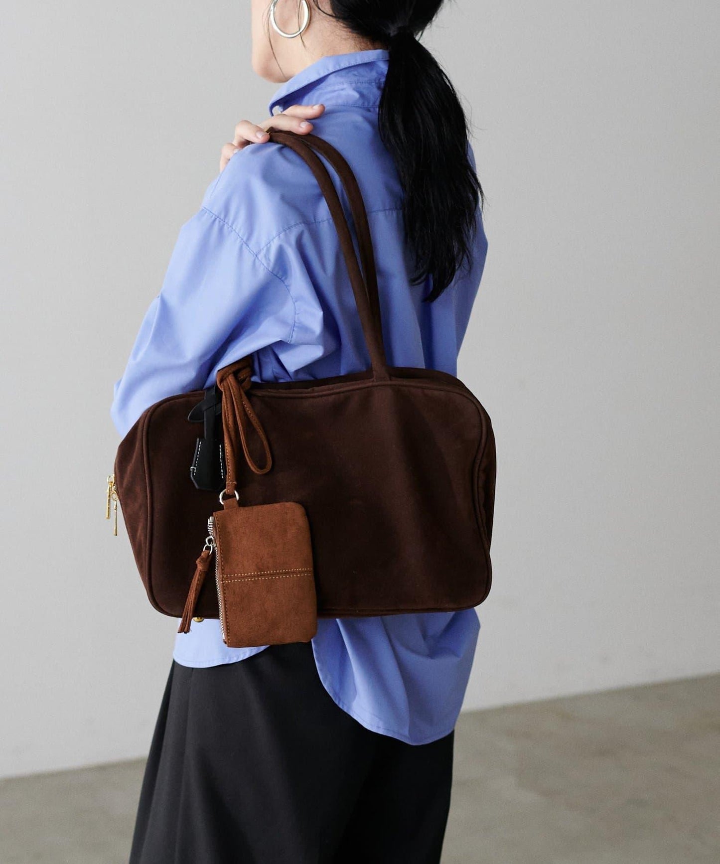 ［限定］仿麂皮迷你斜挎包