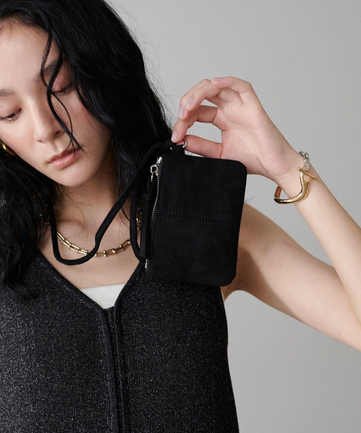 ［限定］仿麂皮迷你斜挎包