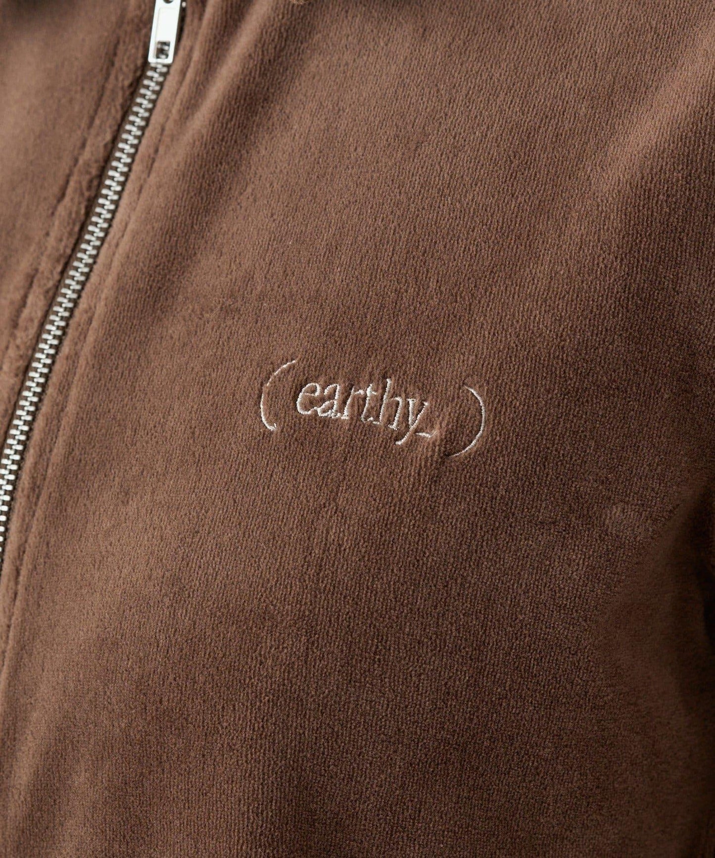 【earthy_】棉質絲絨雙拉鍊開衫