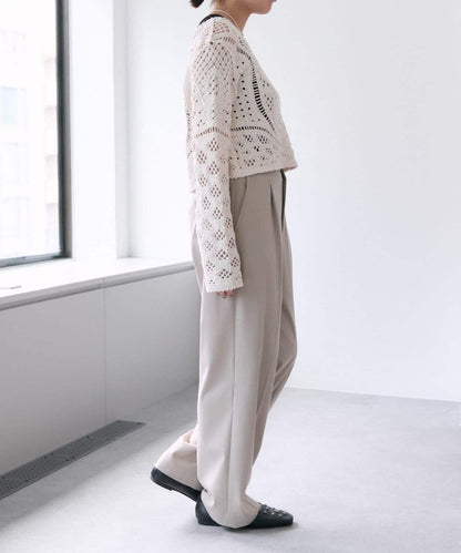 "鉤織/透視感" 蕾絲短款針織衫【SUM1 STYLE(斯密風格)】