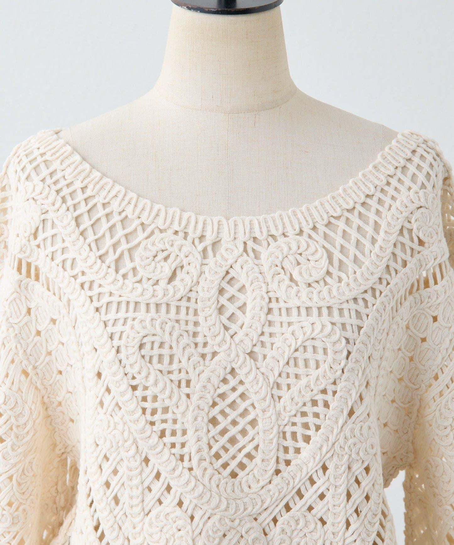 "鉤織/透視感" 蕾絲短款針織衫【SUM1 STYLE(斯密風格)】