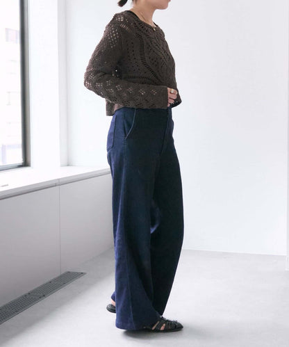 "鉤織/透視感" 蕾絲短款針織衫【SUM1 STYLE(斯密風格)】