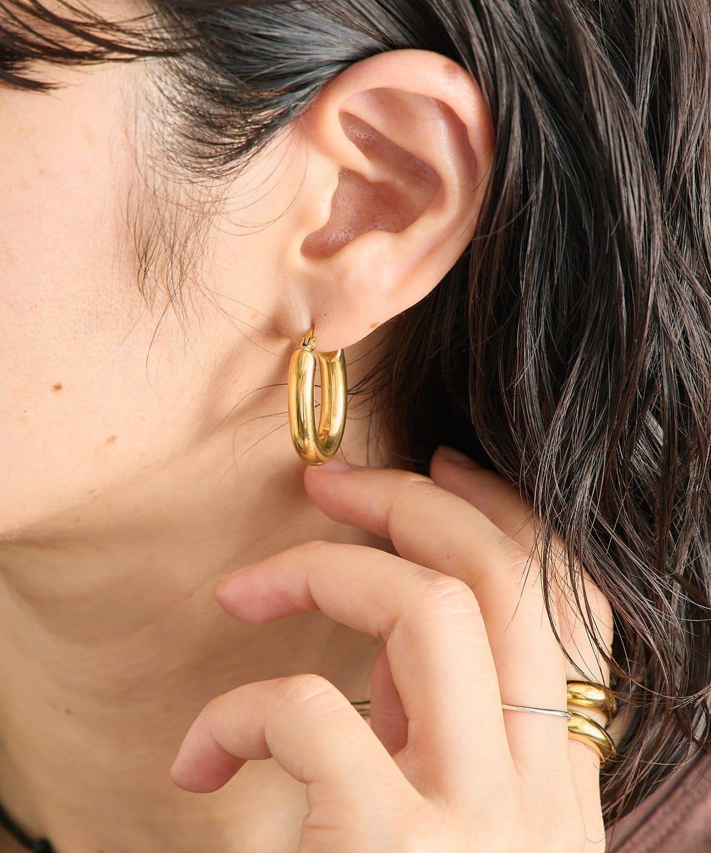 【R.good(艾爾點古德)】橢圓形耳環