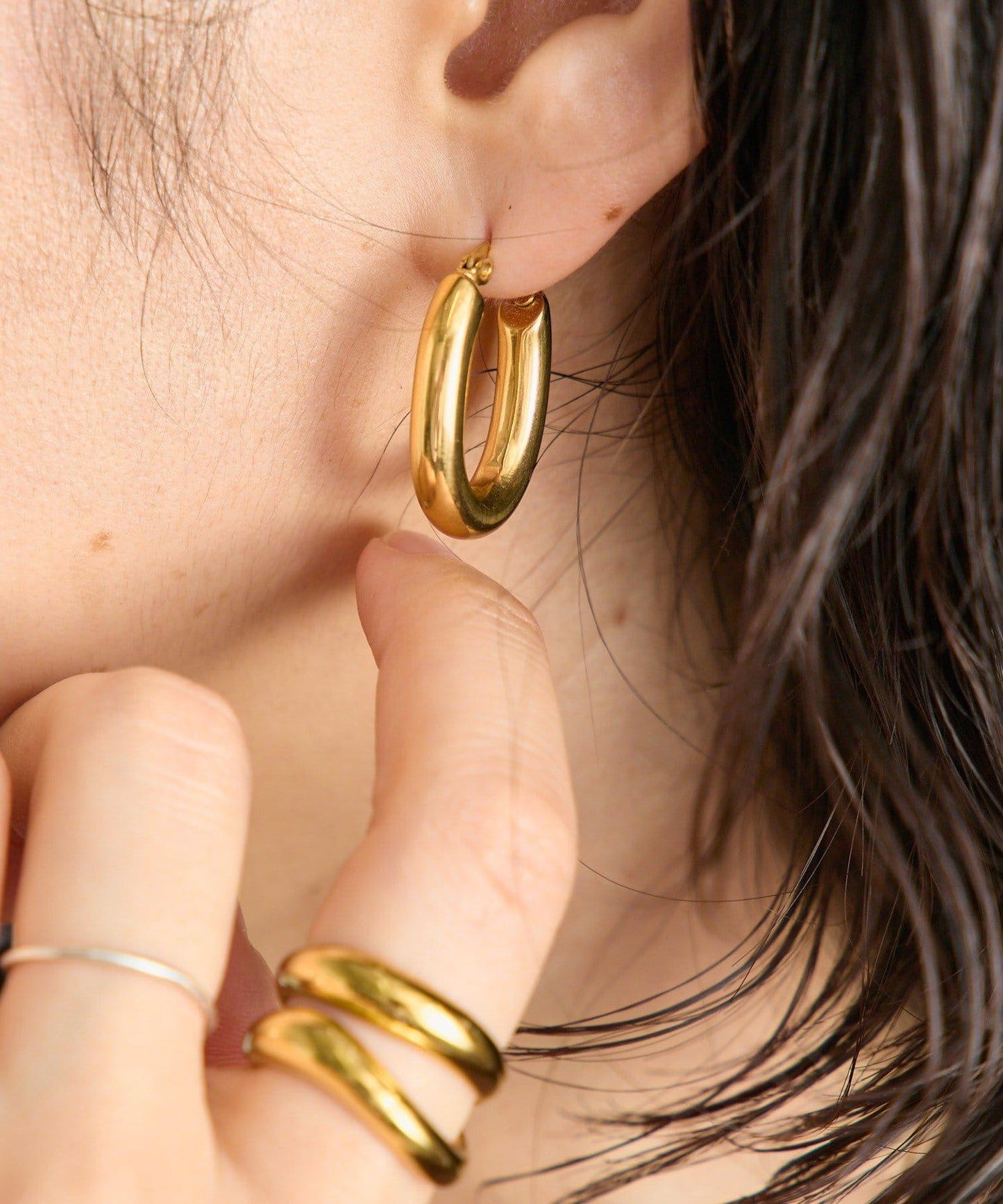 【R.good(艾爾點古德)】橢圓形耳環