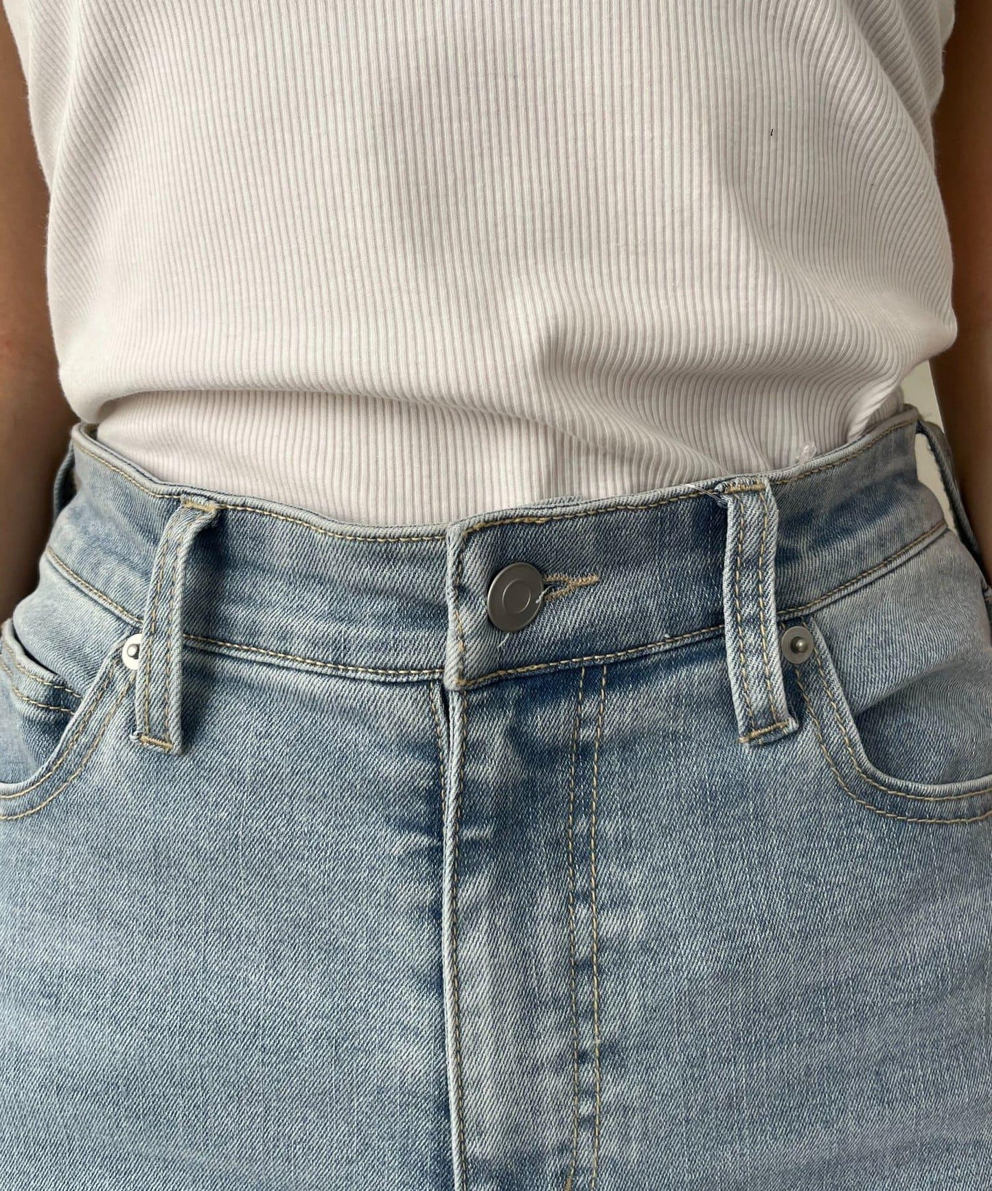 【原創LOGO貼片款】彈力喇叭牛仔褲