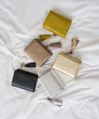 牛皮革 帶流蘇 小號 錢包