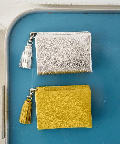 牛皮革 帶流蘇 小號 錢包