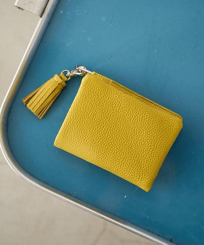 牛皮革 帶流蘇 小號 錢包