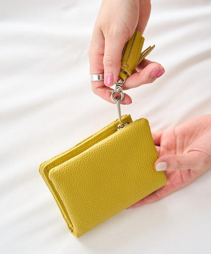 牛皮革 帶流蘇 小號 錢包