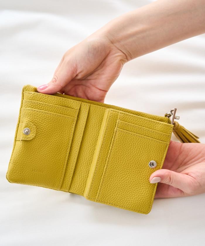 牛皮革 帶流蘇 小號 錢包