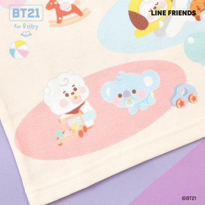 【《BT21》】拼接印花短袖T恤