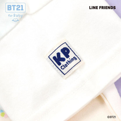 【《BT21》】拼接印花短袖T恤