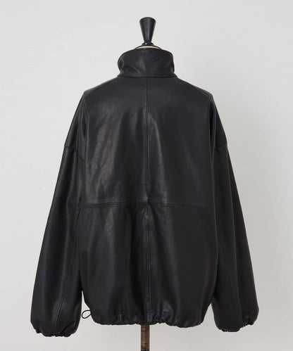 《15 quinze》羊皮半拉鍊套頭衫