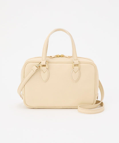 收縮皮革2WAY迷你波士頓包