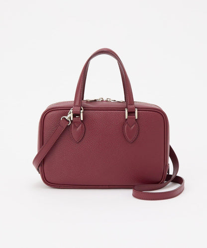 收縮皮革2WAY迷你波士頓包