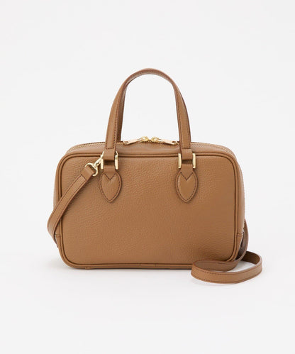 收縮皮革2WAY迷你波士頓包