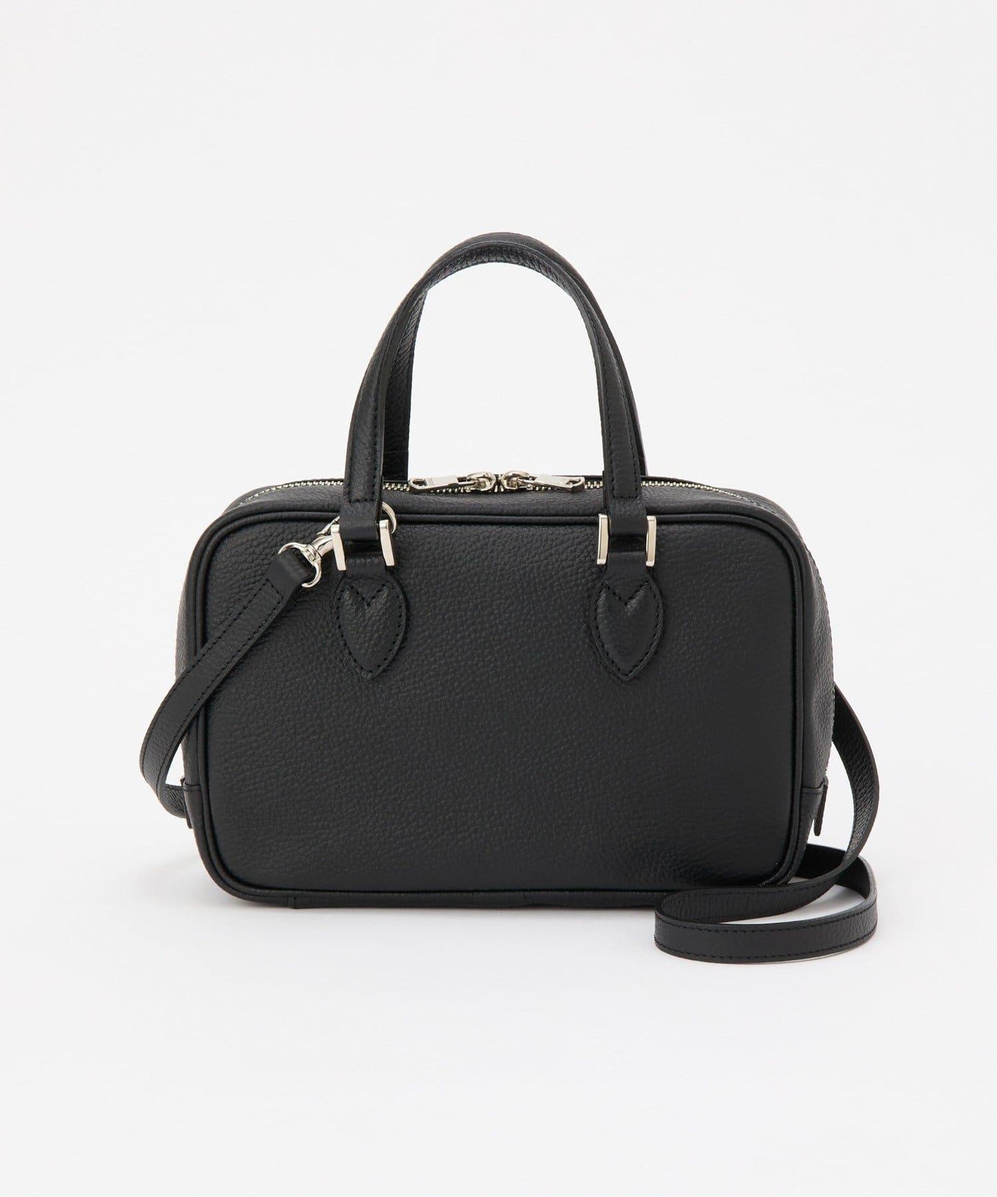 收縮皮革2WAY迷你波士頓包