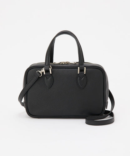 收縮皮革2WAY迷你波士頓包