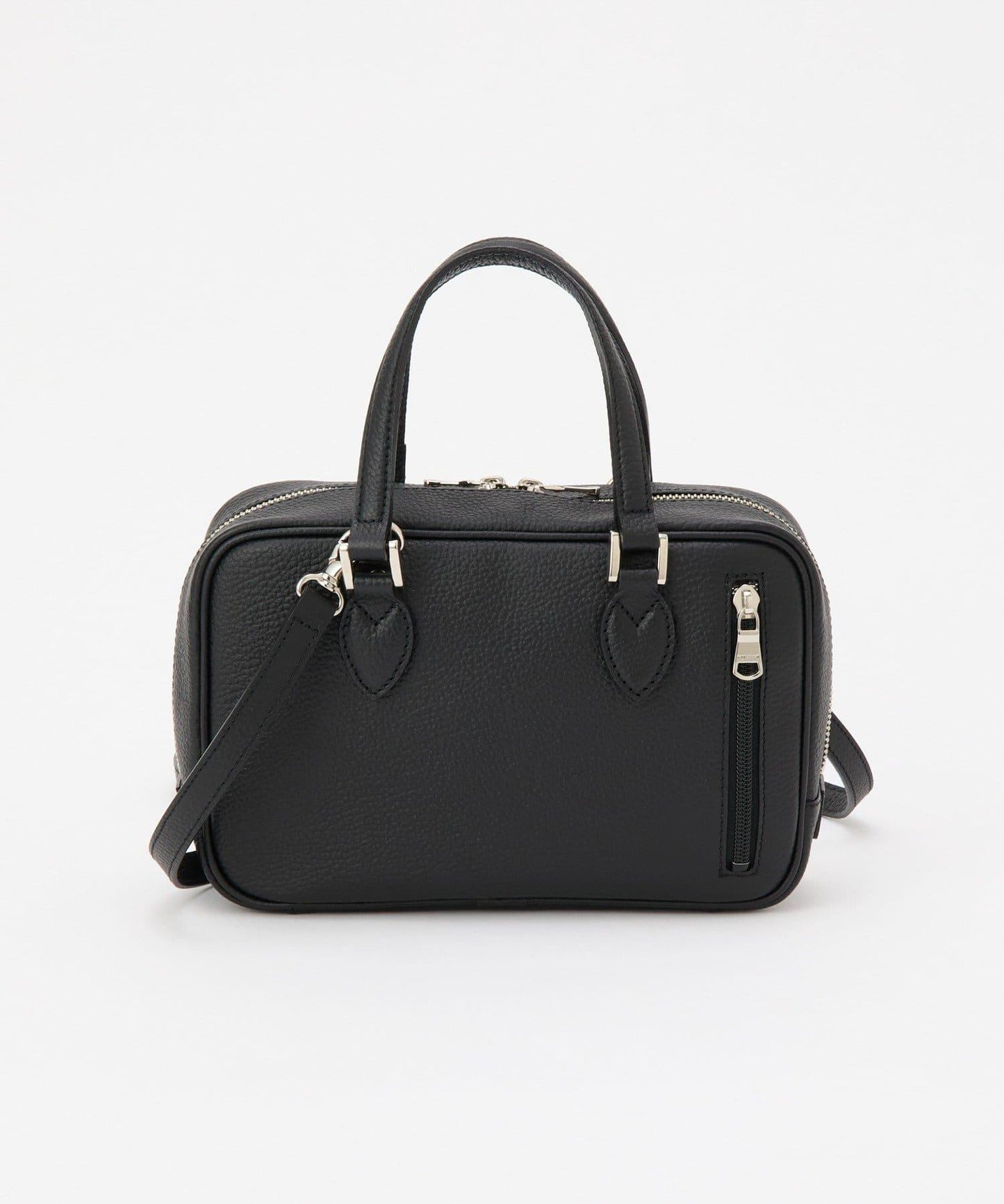 收縮皮革2WAY迷你波士頓包