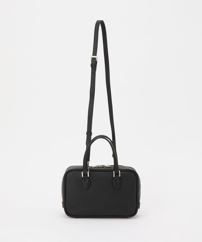 收縮皮革2WAY迷你波士頓包