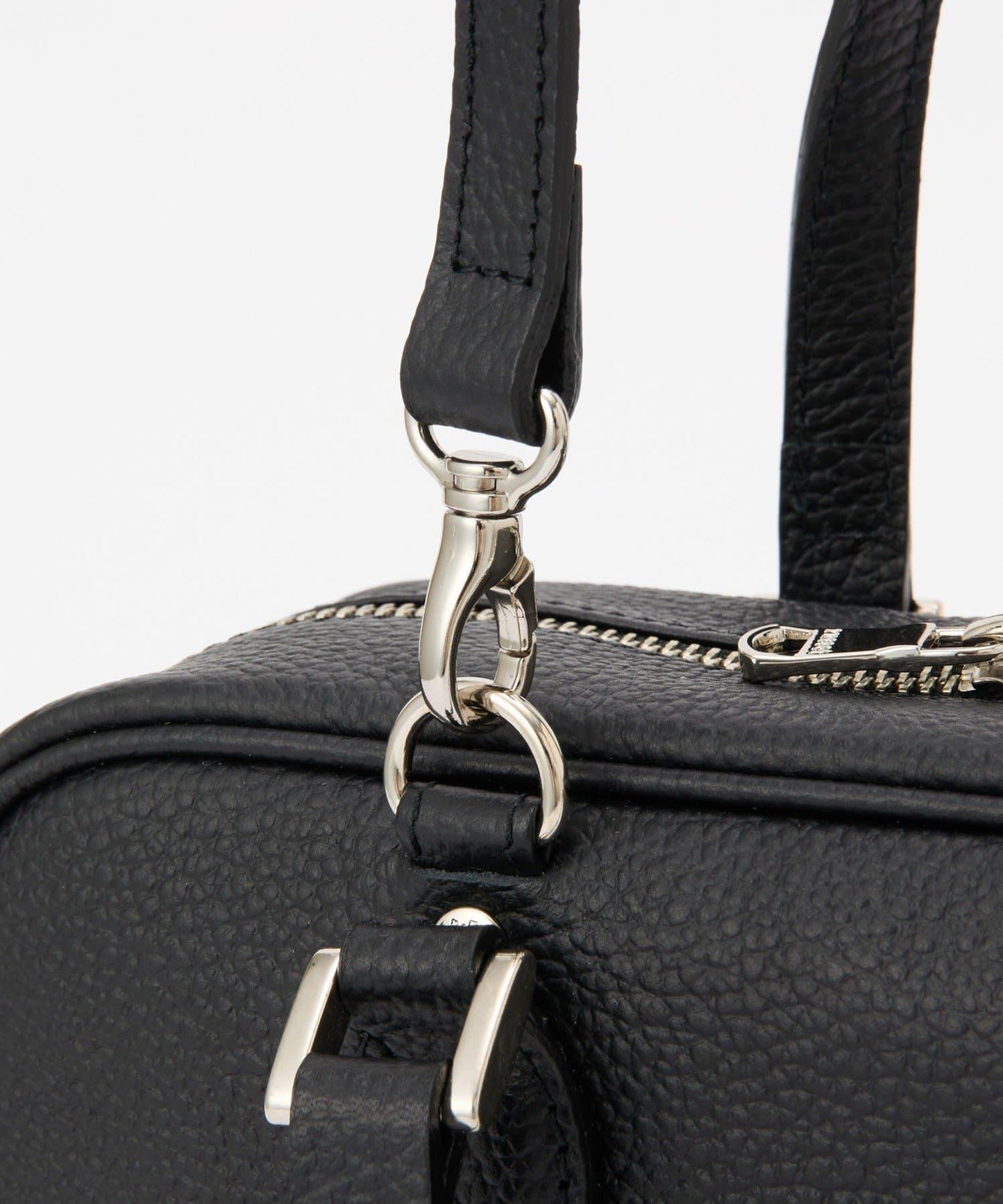 收縮皮革2WAY迷你波士頓包