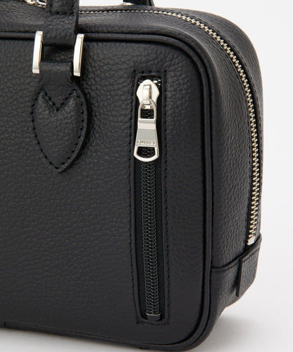 收縮皮革2WAY迷你波士頓包