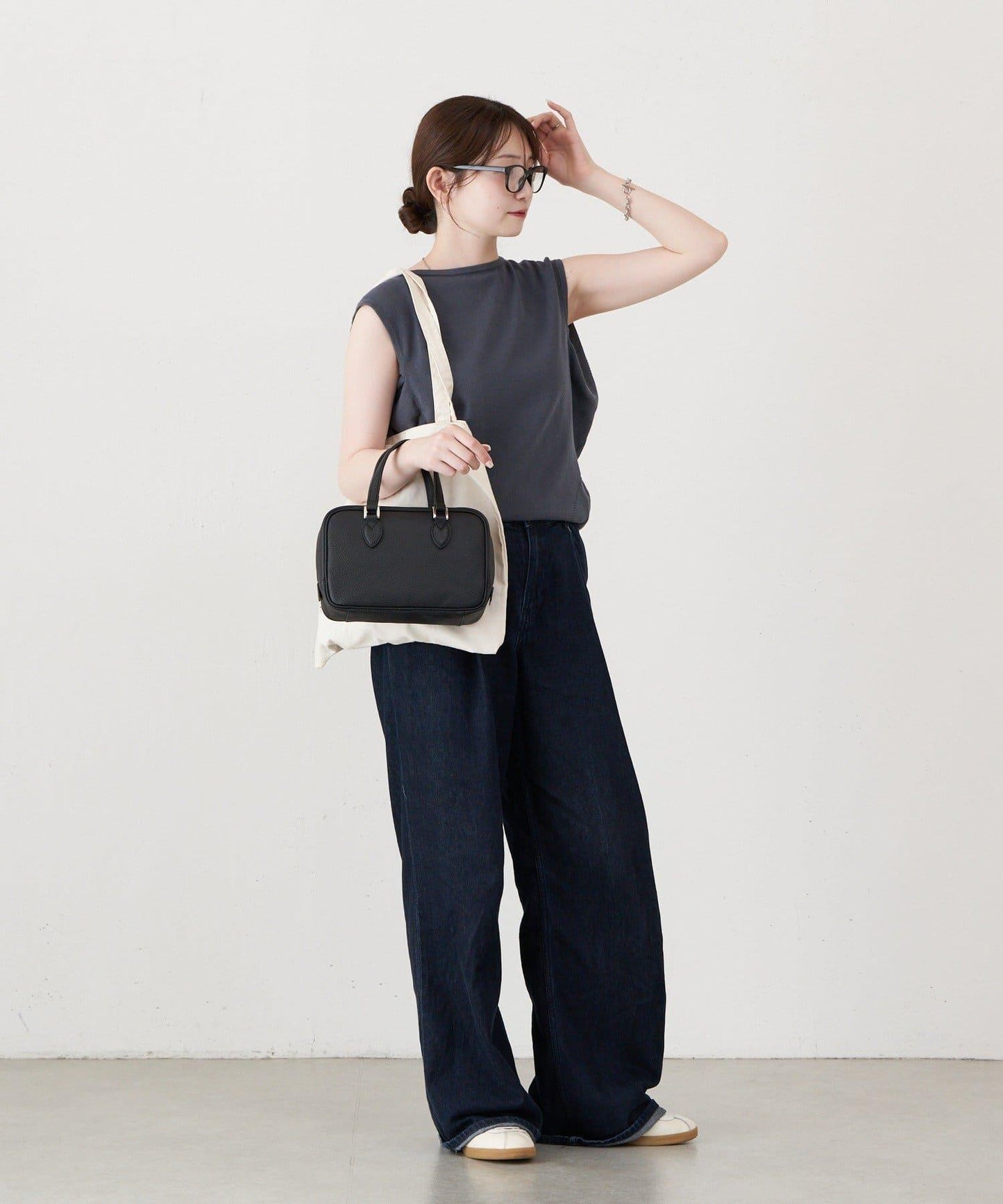 收縮皮革2WAY迷你波士頓包