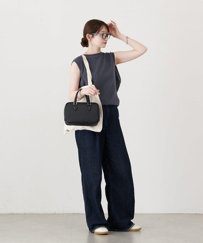 收縮皮革2WAY迷你波士頓包