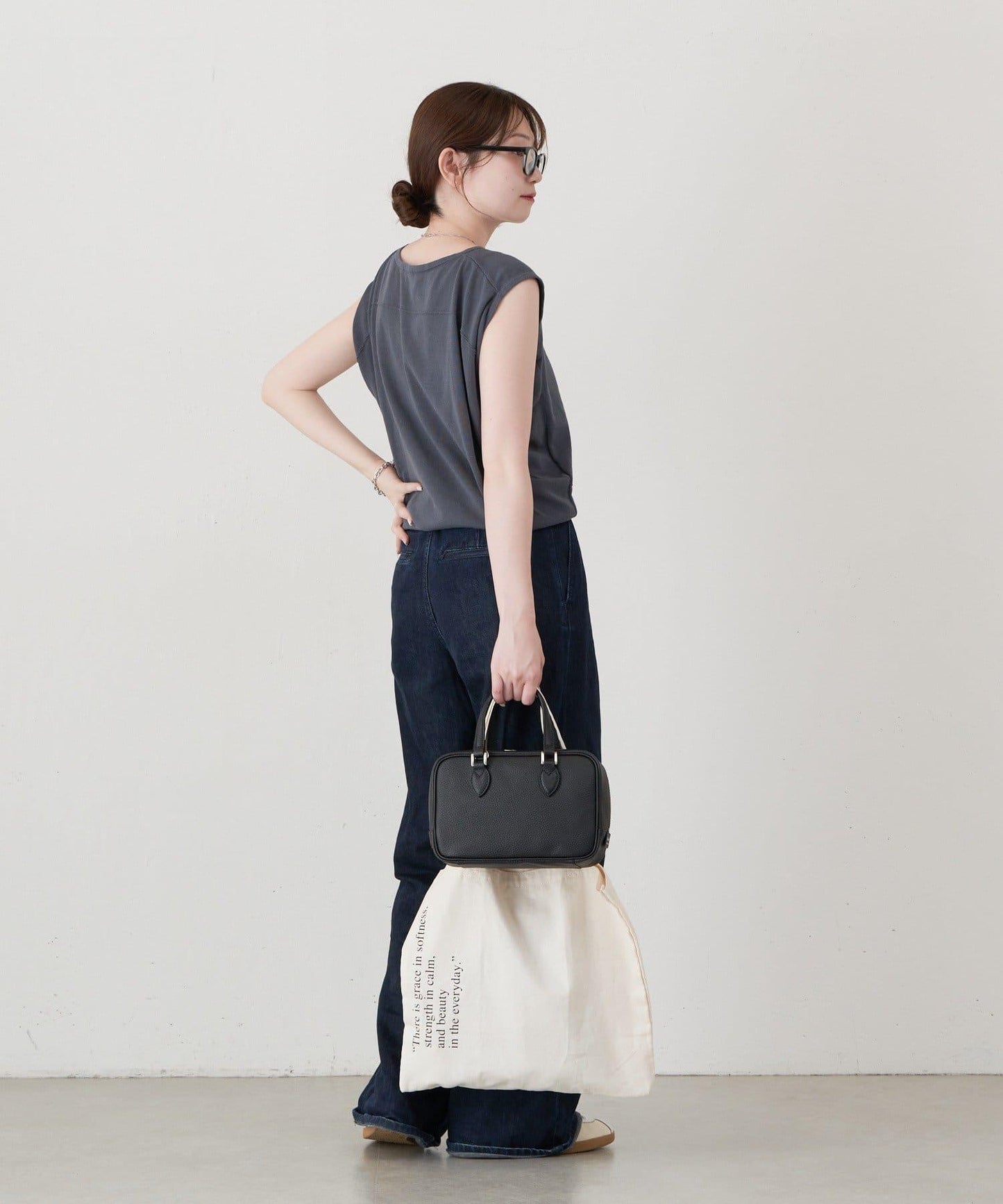 收縮皮革2WAY迷你波士頓包