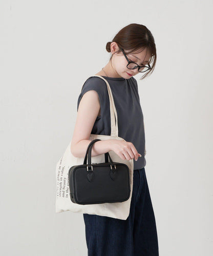 收縮皮革2WAY迷你波士頓包