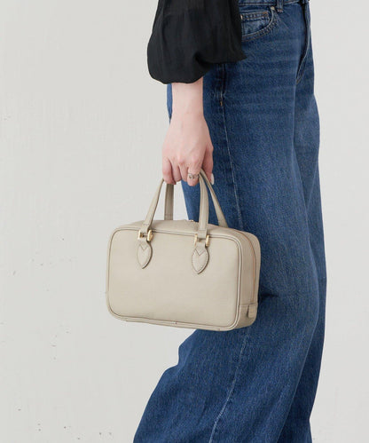 收縮皮革2WAY迷你波士頓包