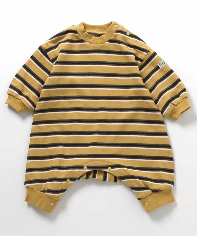 多色條紋工裝連身褲