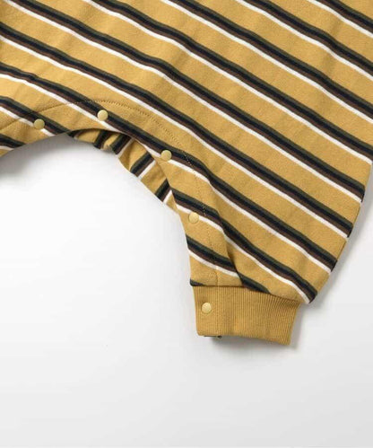 多色條紋工裝連身褲