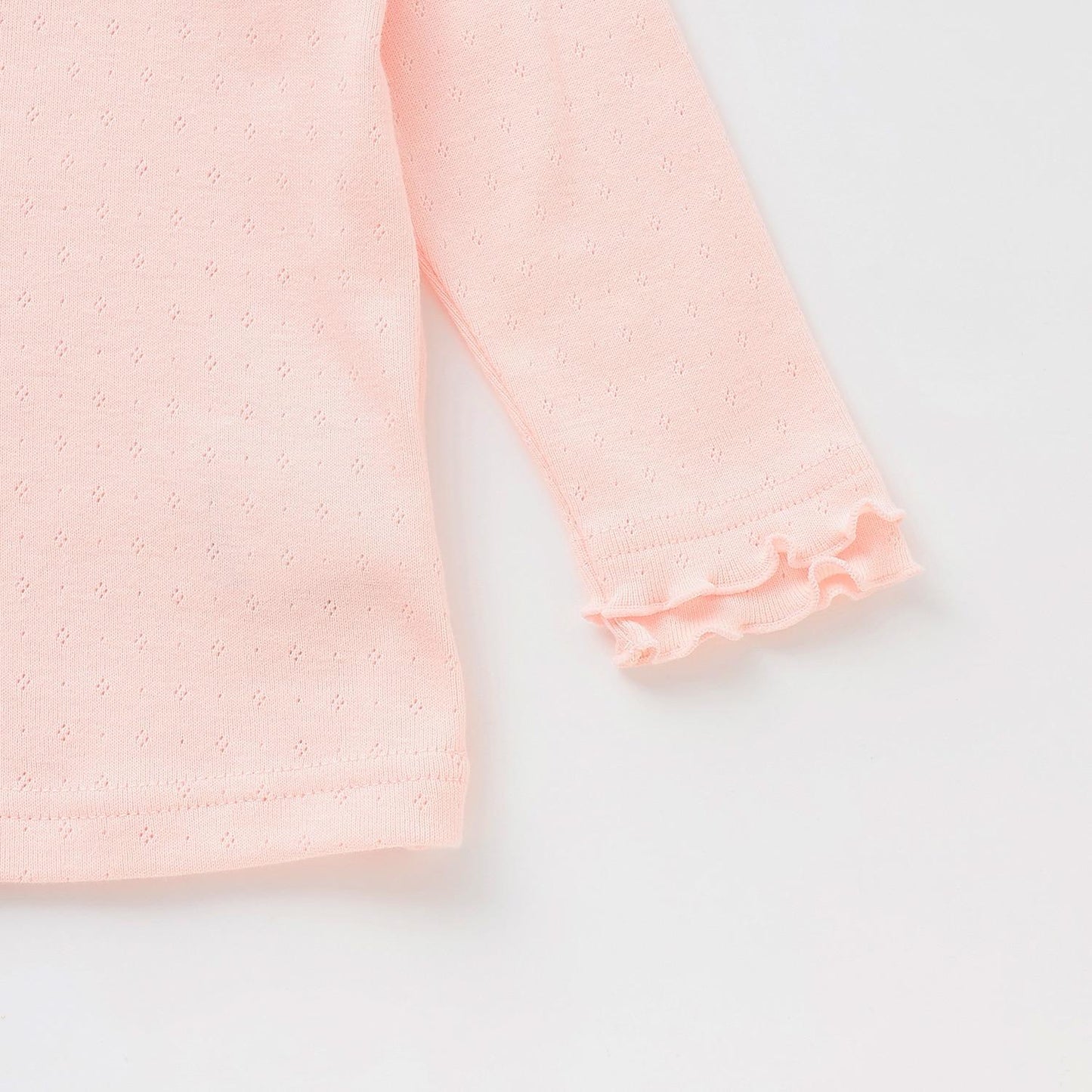 荷葉邊領口波浪邊長袖T恤