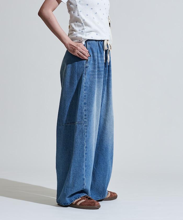 洗水處理 曲線寬鬆牛仔褲