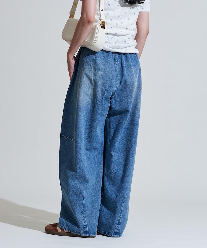 洗水處理 曲線寬鬆牛仔褲