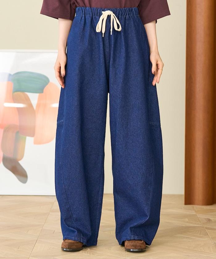 洗水處理 曲線寬鬆牛仔褲