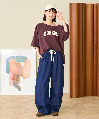 洗水處理 曲線寬鬆牛仔褲