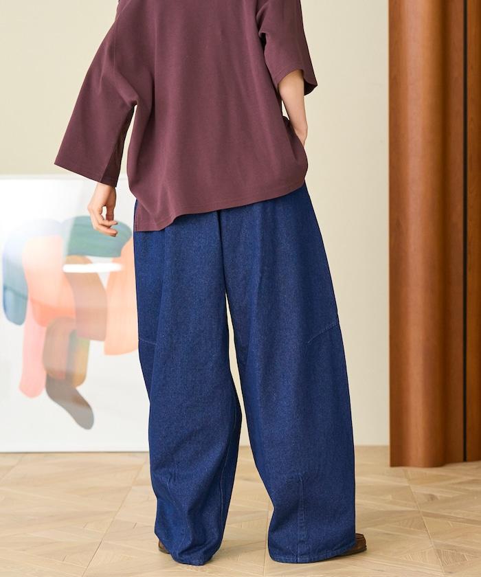 洗水處理 曲線寬鬆牛仔褲