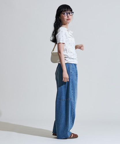 洗水處理 曲線寬鬆牛仔褲