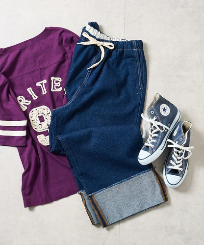 洗水處理 卷邊 休閒牛仔褲