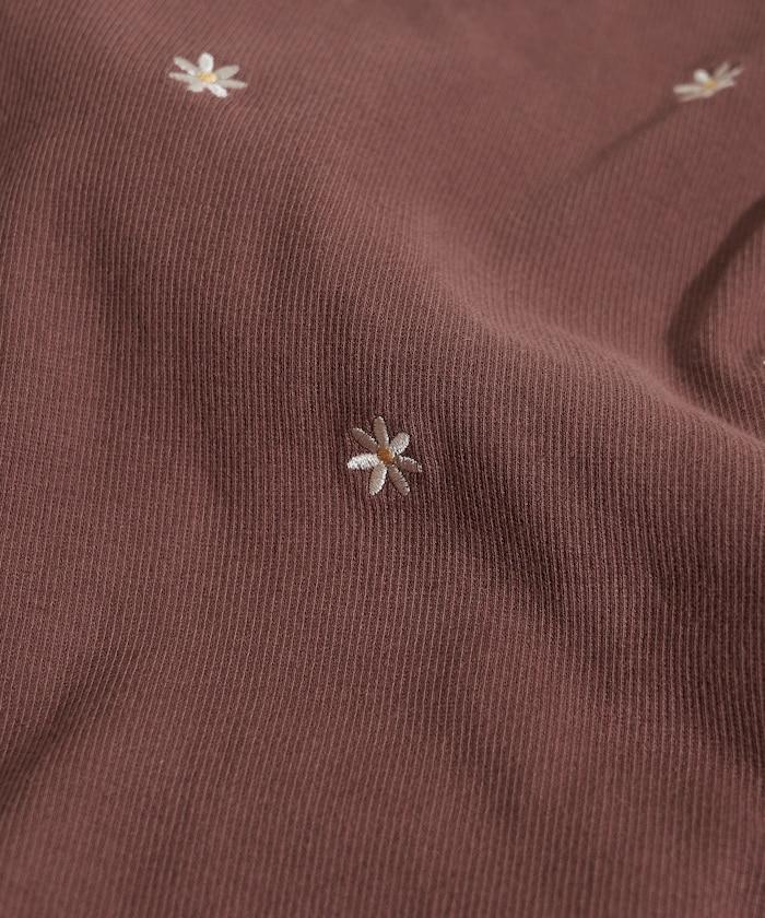 迷你雛菊刺繡T恤/肋T恤