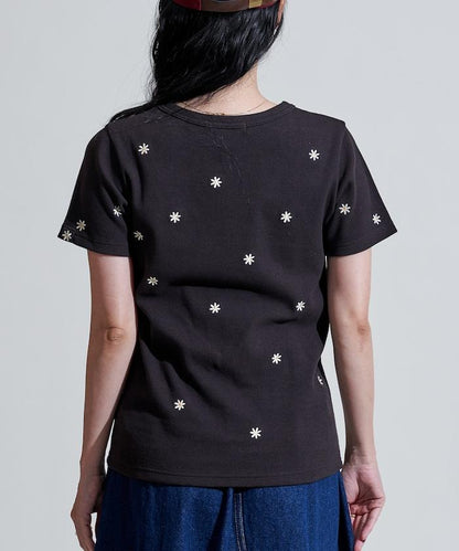 迷你雛菊刺繡T恤/肋T恤