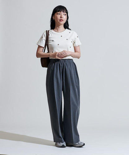 迷你雛菊刺繡T恤/肋T恤